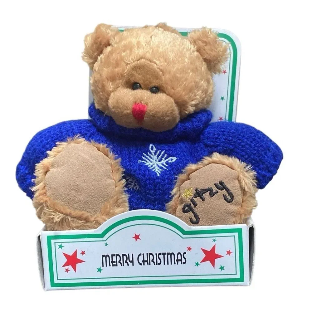 BEVERLY HILLS TEDDY BEAR GITZY CHRISTMAS NEW IN BOX holiday sweater gift Vtg htf